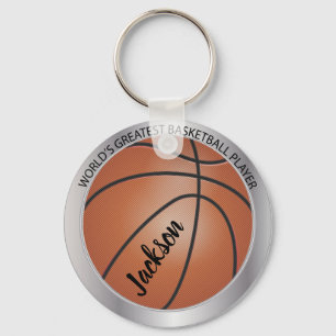 World's Greatest Basketball Player -Silver Keychain