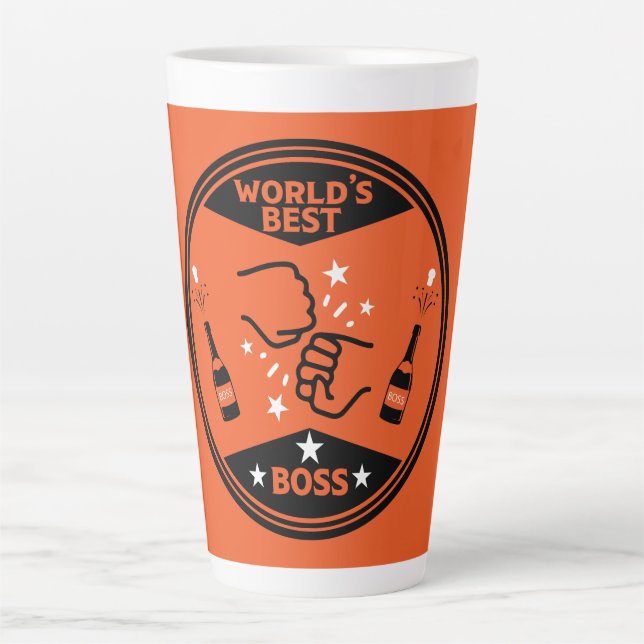 World's Greatest Best Boss Latte Mug (Front)
