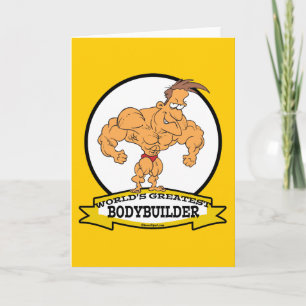WORLDS GREATEST BODYBUILDER MEN CARTOON CARD