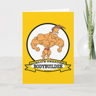 WORLDS GREATEST BODYBUILDER MEN CARTOON CARD
