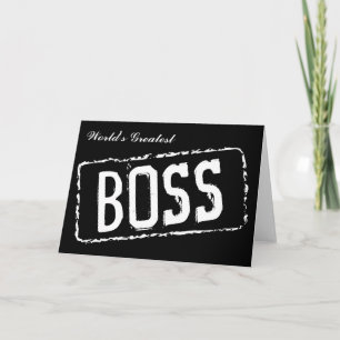 World's Greatest Boss day greeting card