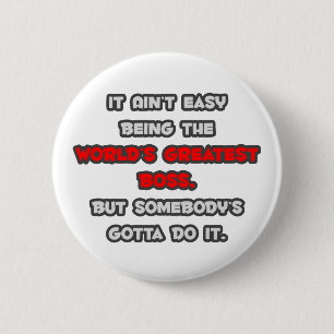 World's Greatest Boss Joke 2 Inch Round Button