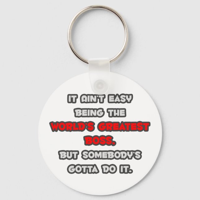 World's Greatest Boss Joke Keychain (Front)