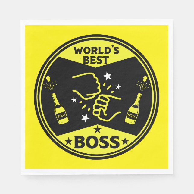 World's Greatest Boss Napkin (Front)
