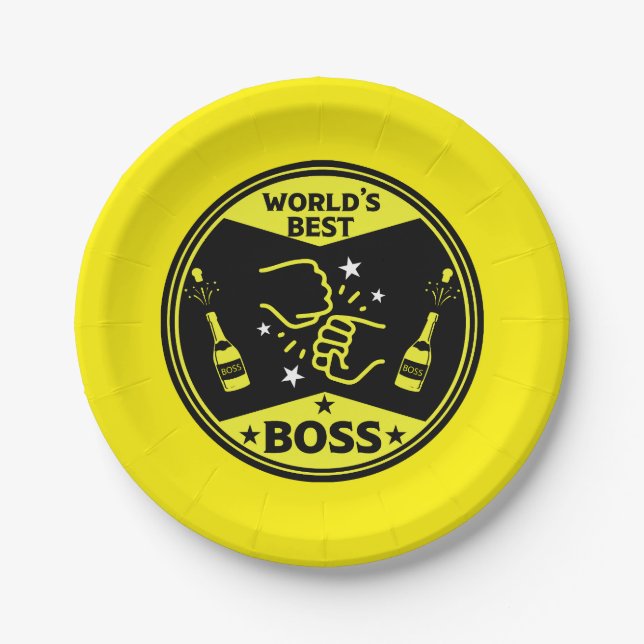 World's Greatest Boss Paper Plate (Front)
