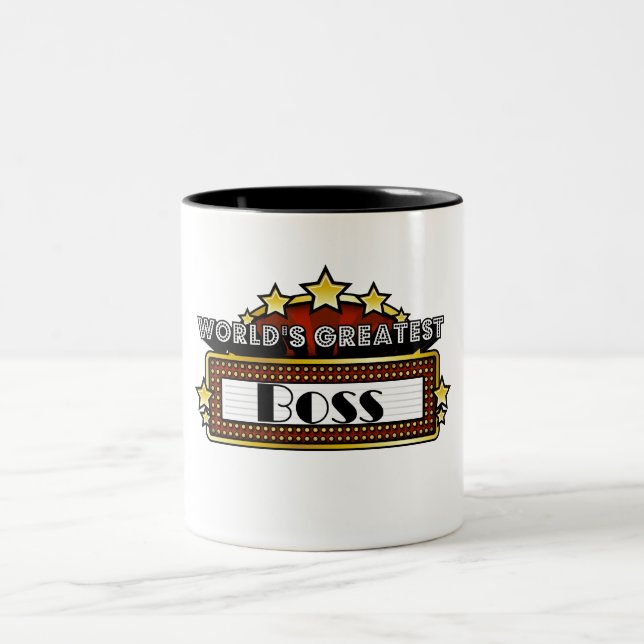 World's Greatest Boss Two-Tone Coffee Mug (Center)