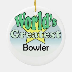 World's Greatest Bowler Ceramic Ornament
