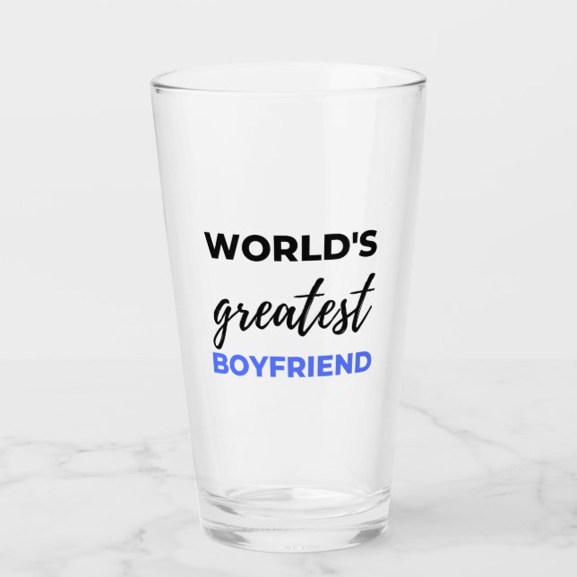 World's Greatest Boyfriend Black Glass (Front)