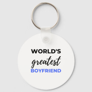 World's Greatest Boyfriend Black Keychain
