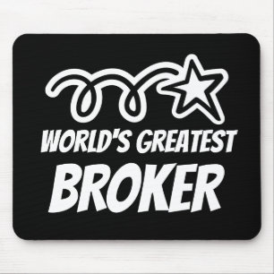 World's Greatest Broker mouse pad gift for men