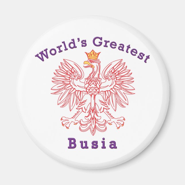World's Greatest Busia Eagle Magnet (Front)