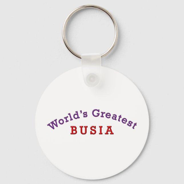 World's Greatest Busia Keychain (Front)