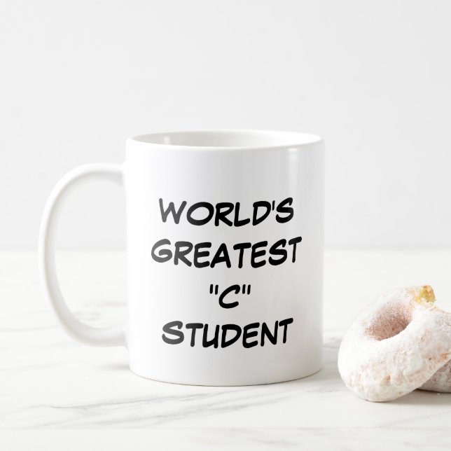 "World's Greatest "C" Student" Mug (With Donut)
