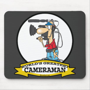 WORLDS GREATEST CAMERAMAN MEN CARTOON MOUSE PAD