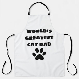 World's Greatest Cat Dad Custom Text Personalized Apron
