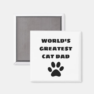World's Greatest Cat Dad Custom Text Personalized Magnet