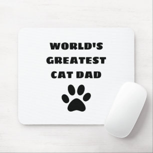 World's Greatest Cat Dad Custom Text Personalized Mouse Pad