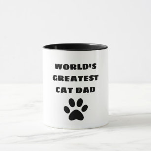 World's Greatest Cat Dad Custom Text Personalized Mug