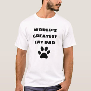 World's Greatest Cat Dad Custom Text Personalized T-Shirt