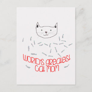 WORLD'S GREATEST CAT MOM Postcard