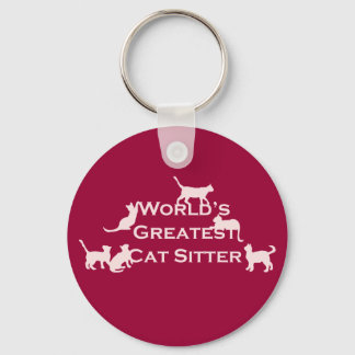 World's Greatest Cat Sitter Keychain