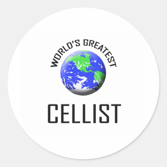 World's Greatest Cellist Classic Round Sticker (Front)