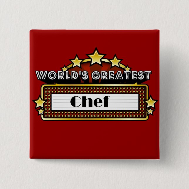 World's Greatest Chef 2 Inch Square Button (Front)