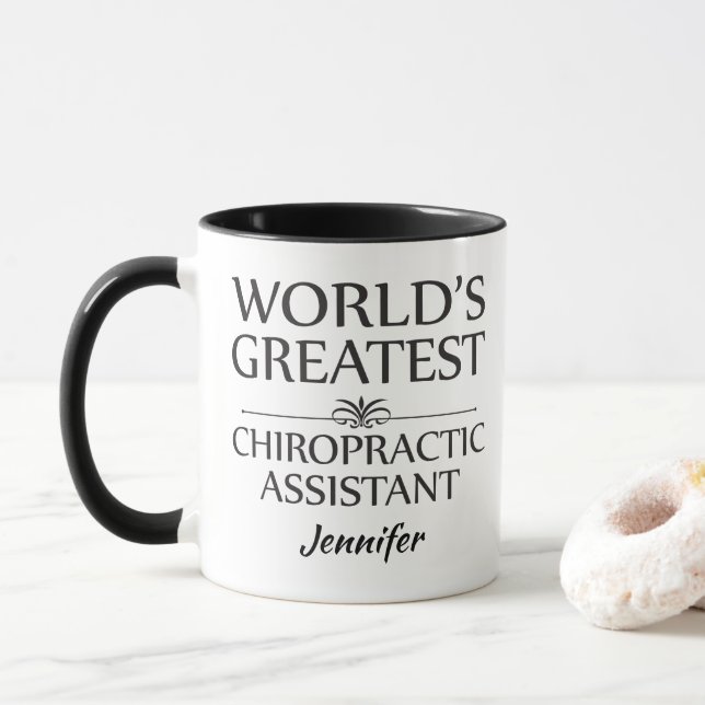World's Greatest Chiropractic Assistant Custom Mug (With Donut)