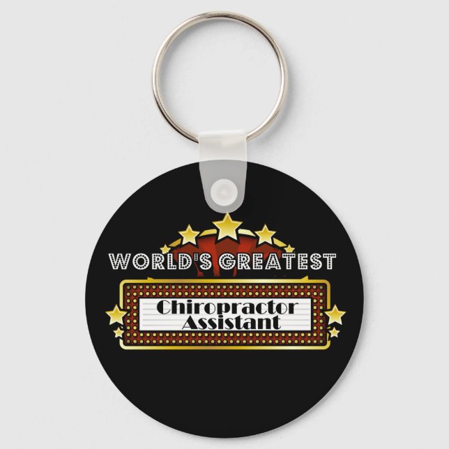 World's Greatest Chiropractor Assistant Keychain (Front)