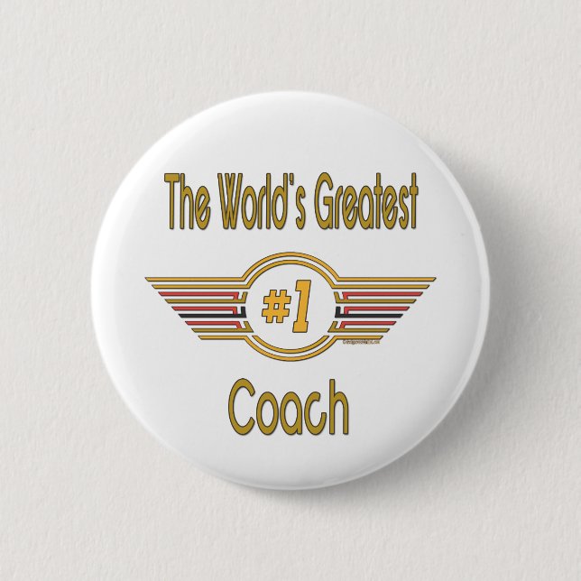 World's Greatest Coach 2 Inch Round Button (Front)