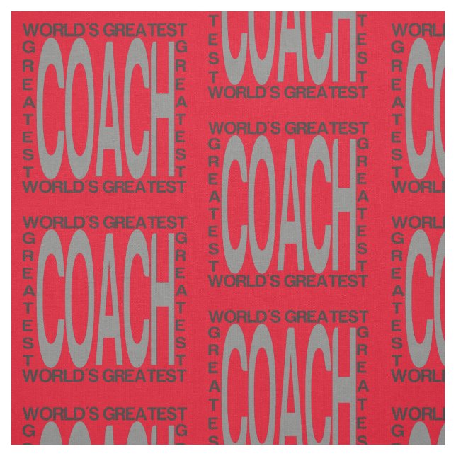 Worlds Greatest Coach Fabric (Swatch)