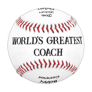 World's Greatest Coach Personalized Baseball