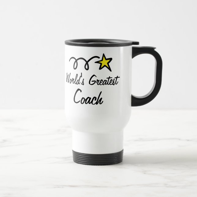 World's Greatest Coach - Quirky Coffee Mug gift (Right)