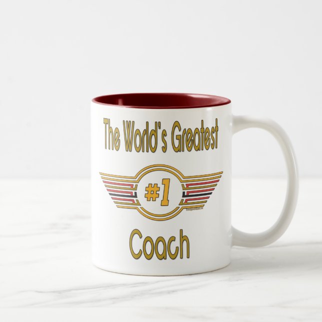 World's Greatest Coach Two-Tone Coffee Mug (Right)