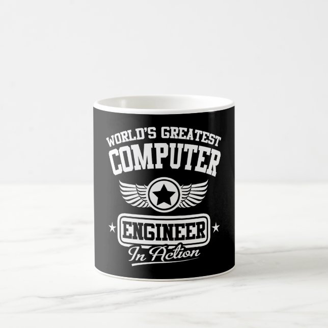 World's Greatest Computer Engineer In Action Coffee Mug (Center)