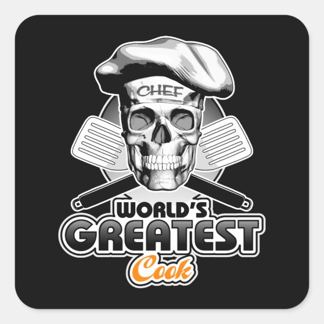 World's Greatest Cook v5 Square Sticker (Front)
