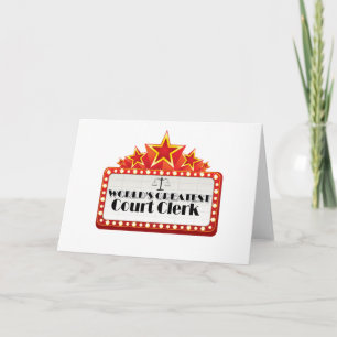 World's Greatest Court Clerk Card