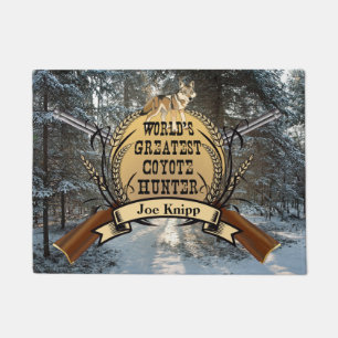 World's Greatest Coyote Hunter Door Mat