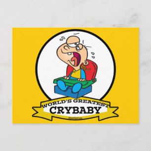 WORLDS GREATEST CRYBABY CARTOON POSTCARD