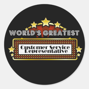 World's Greatest Customer Service Representative Classic Round Sticker