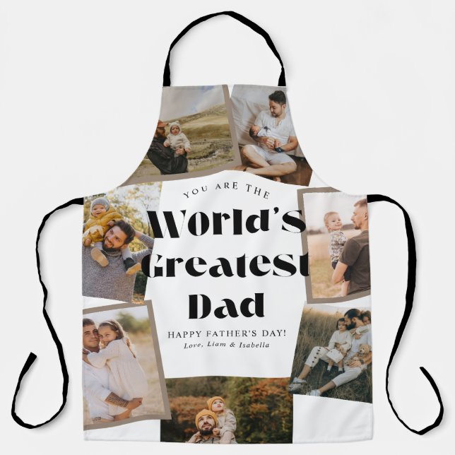 World's Greatest Dad 7 Photo Collage Apron (Front)