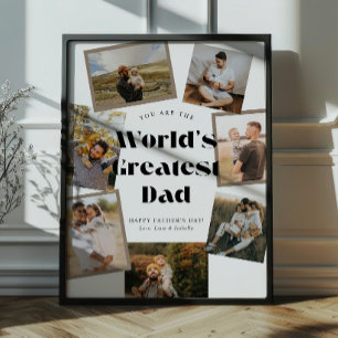 World's Greatest Dad 7 Photo Collage Poster