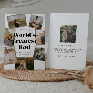World's Greatest Dad 7 Photo Father's Day Card