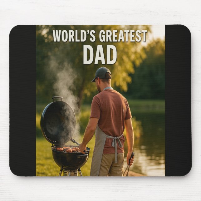 World's Greatest Dad – Backyard BBQ Edition Mouse Pad (Front)