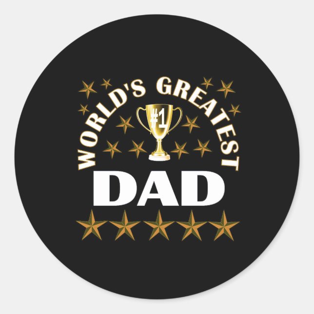 worlds-greatest-dad classic round sticker (Front)
