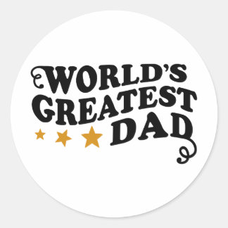 World's Greatest Dad Classic Round Sticker