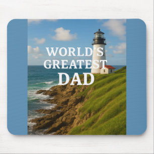 World's Greatest Dad – Coastal Calm Edition Mouse Pad