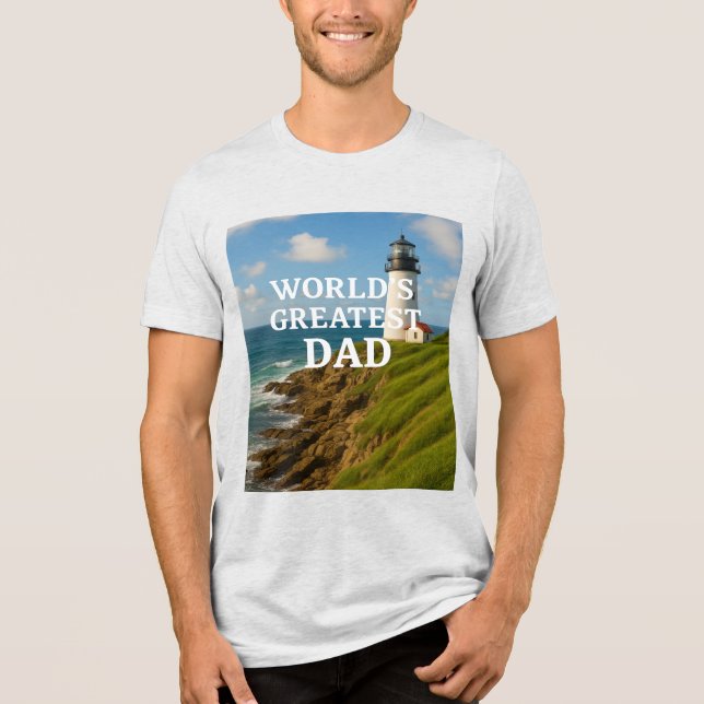 World's Greatest Dad – Coastal Calm Edition Tri-Blend Shirt (Front)