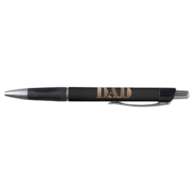 World's Greatest Dad Elegant Black Gold Typography Pen (Bottom)