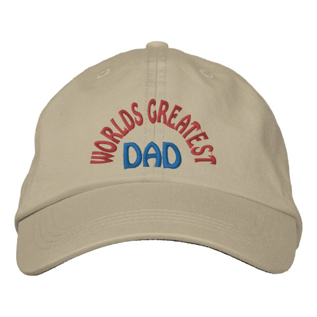 Worlds Greatest Dad Embroidered Cap (Front)